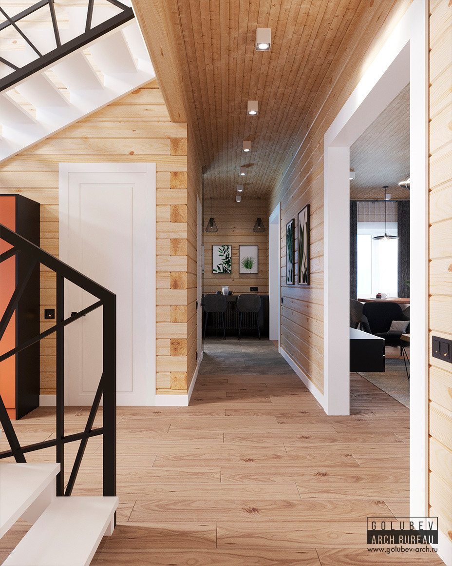 Интерьеры деревянного дома, г. Красноярск, 135 м2