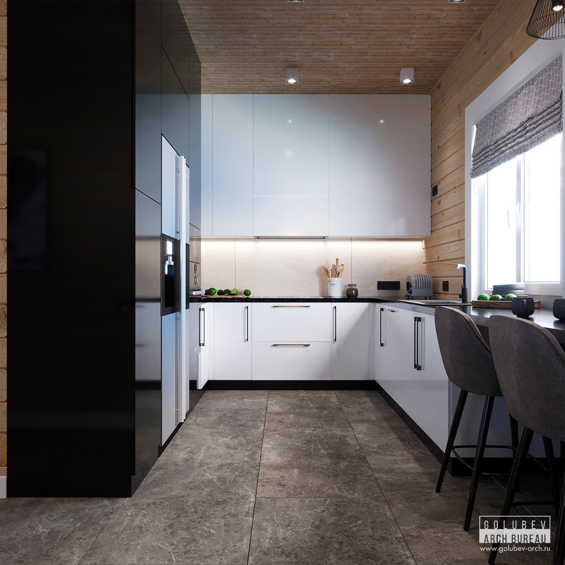 Интерьеры деревянного дома, г. Красноярск, 135 м2