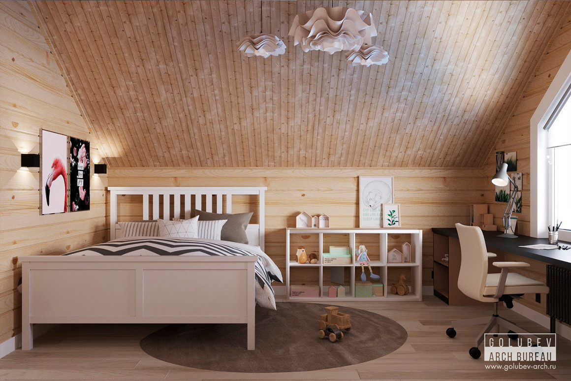 Интерьеры деревянного дома, г. Красноярск, 135 м2