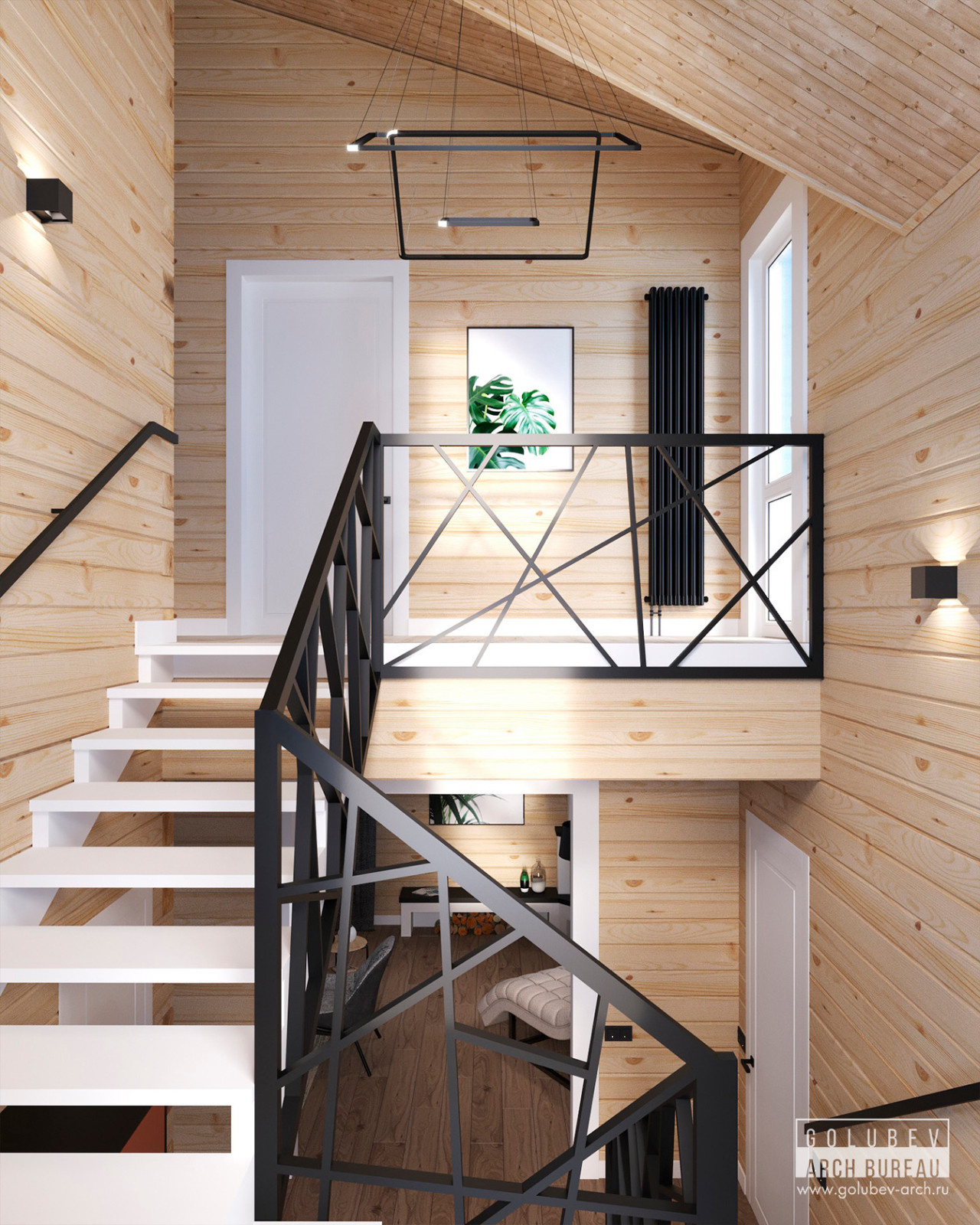 Интерьеры деревянного дома, г. Красноярск, 135 м2