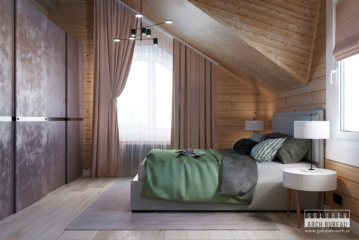 Интерьеры деревянного дома, г. Красноярск, 135 м2