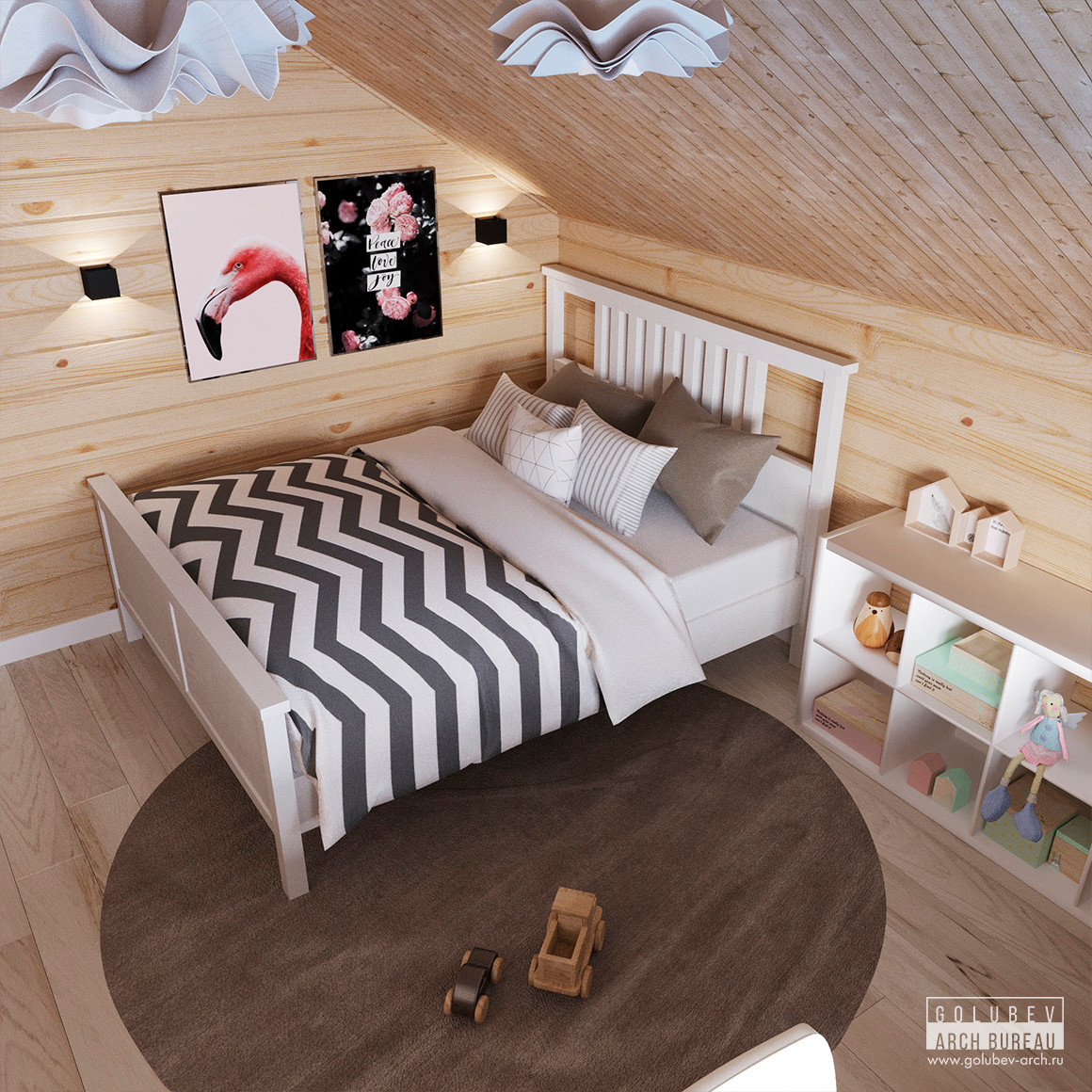 Интерьеры деревянного дома, г. Красноярск, 135 м2