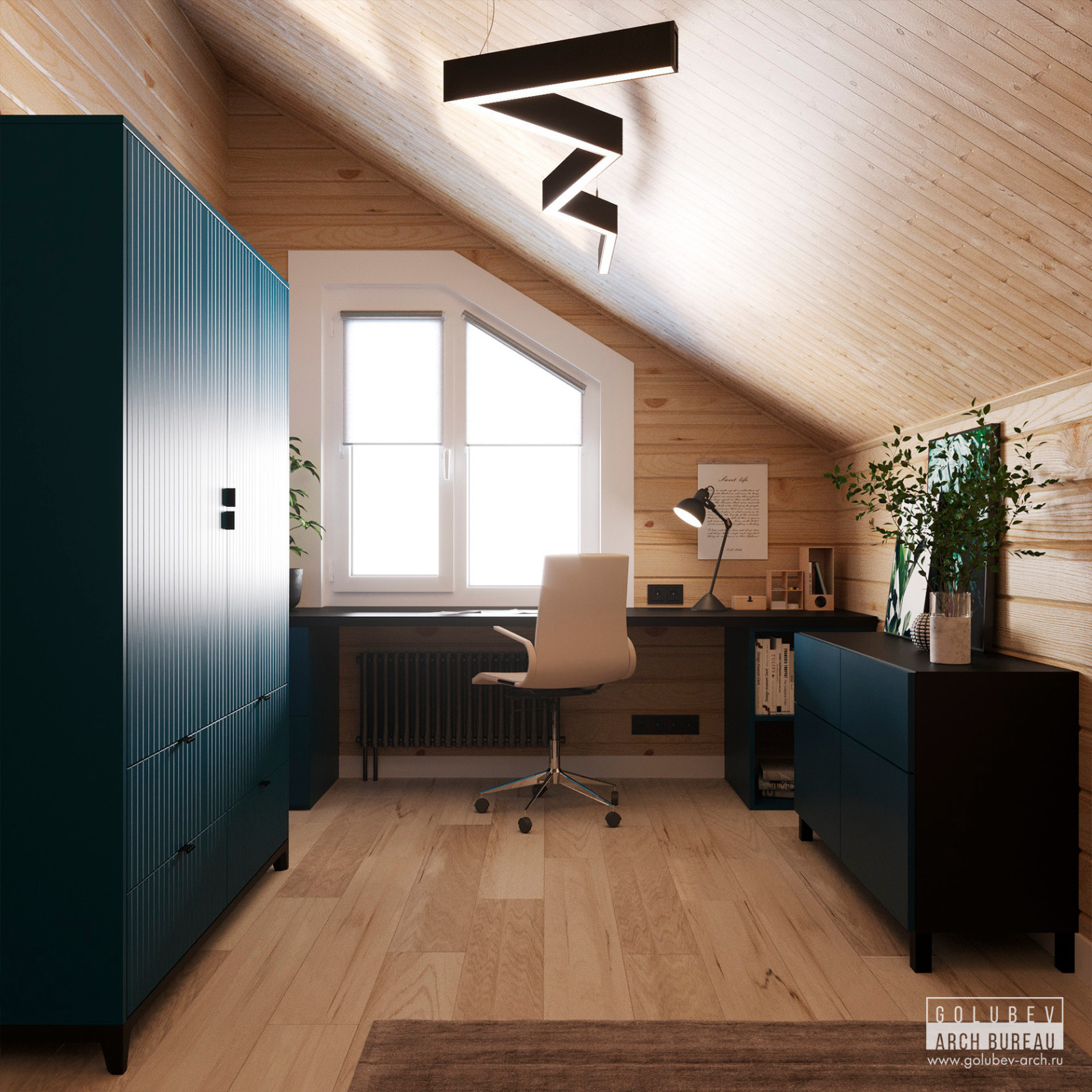 Обложка проекта: Интерьеры деревянного дома, г. Красноярск, 135 м2