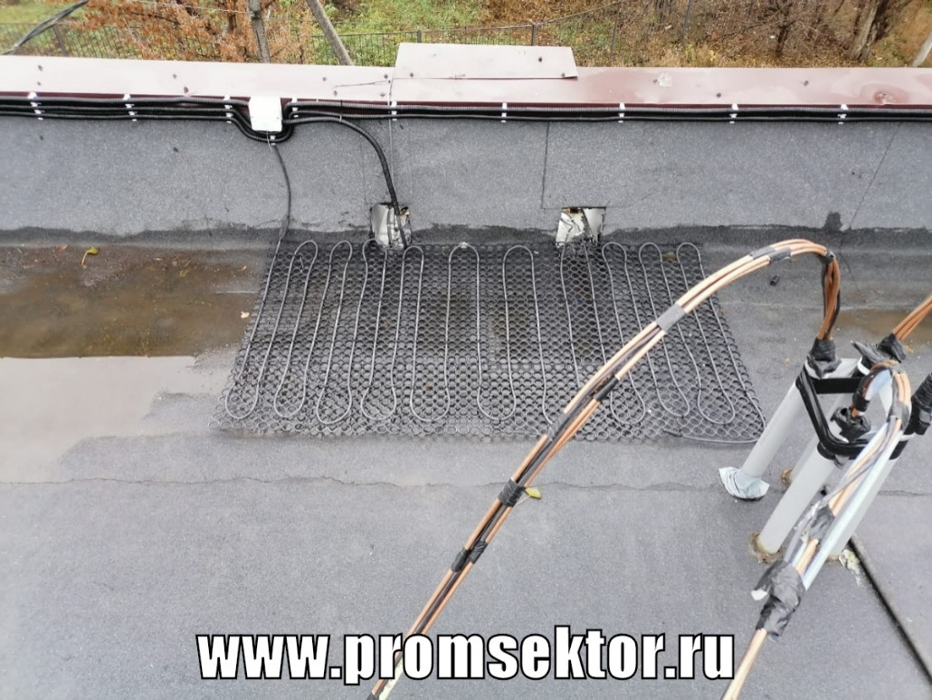 Антиобледенение кровли и водостоков