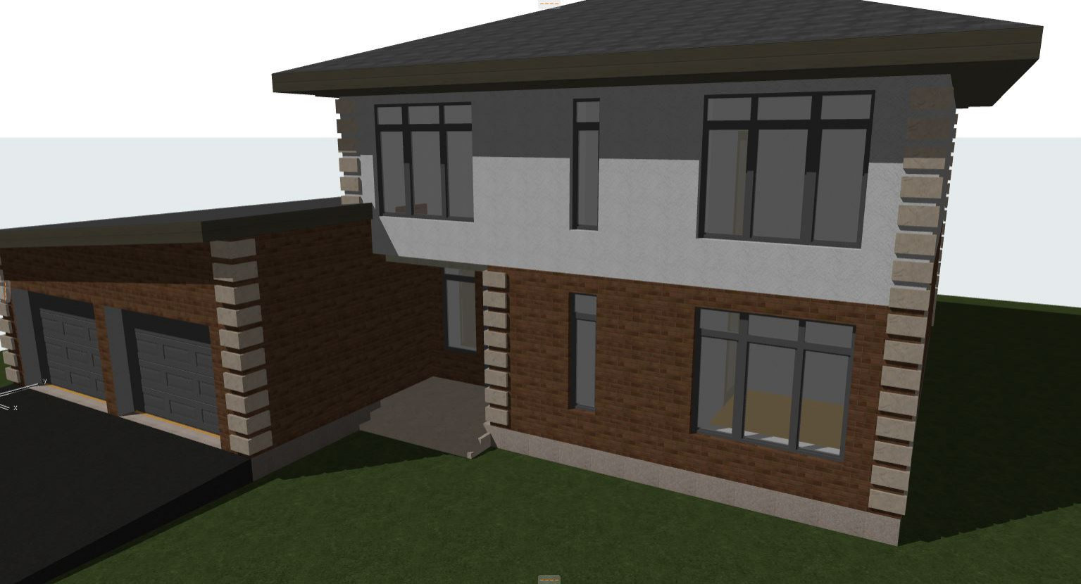 Двух этажный дом с гаражом на 2 машины