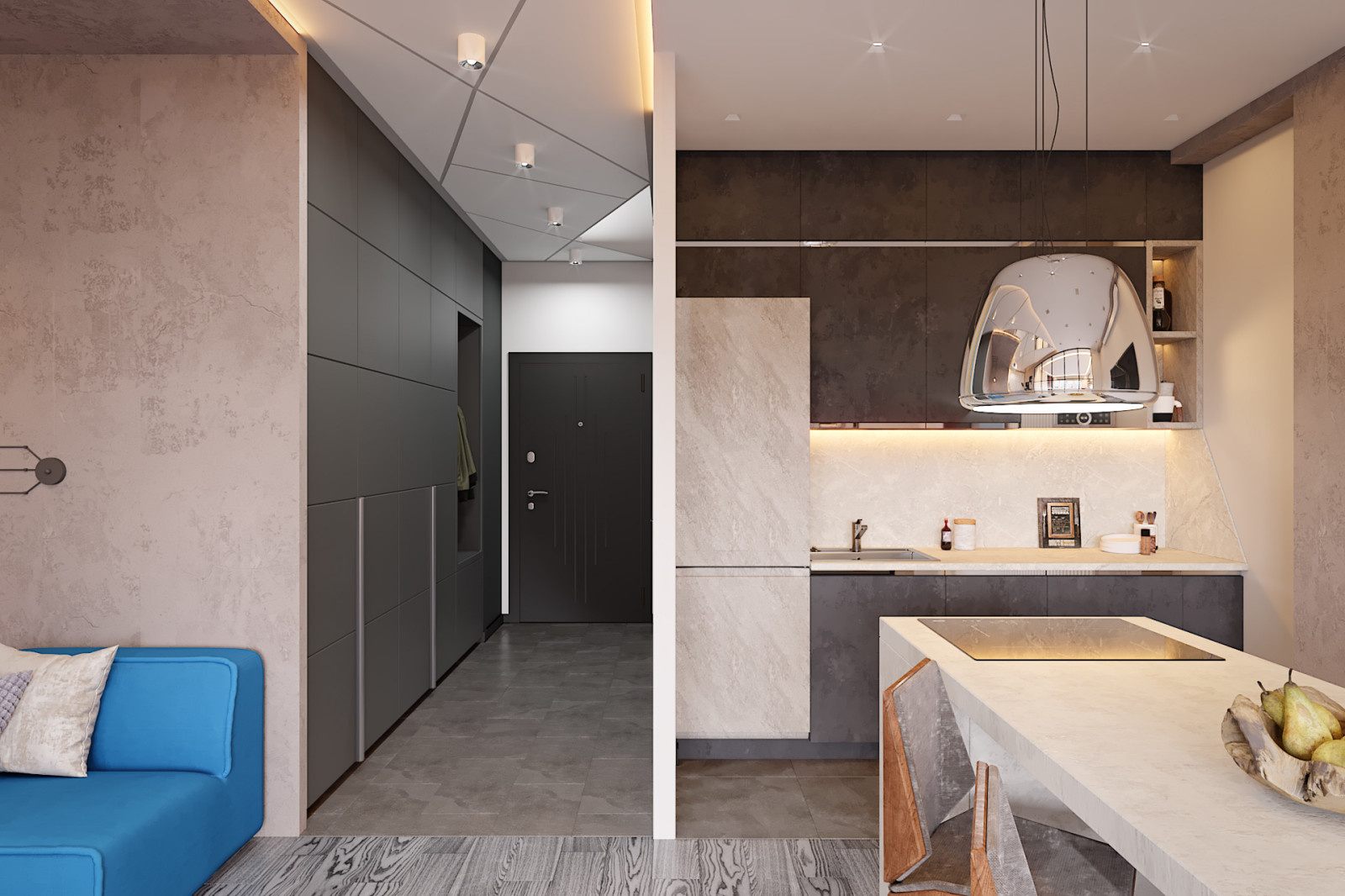 Дизайн квартиры 60 кв.м. в ЖК "Дом на Мосфильмовской"