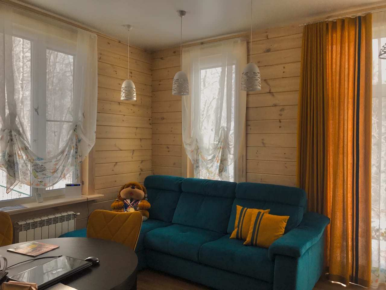 Кухня-гостиная в загородном доме