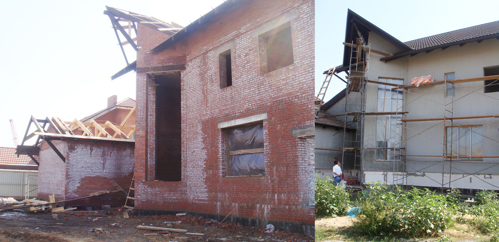 Вид на окно гостиной и столовой