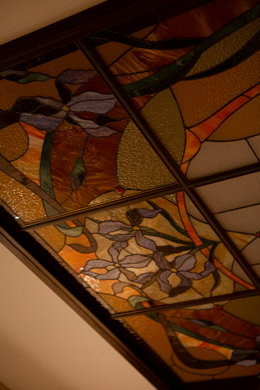 Потолочный витраж в стиле  Ар-нуво