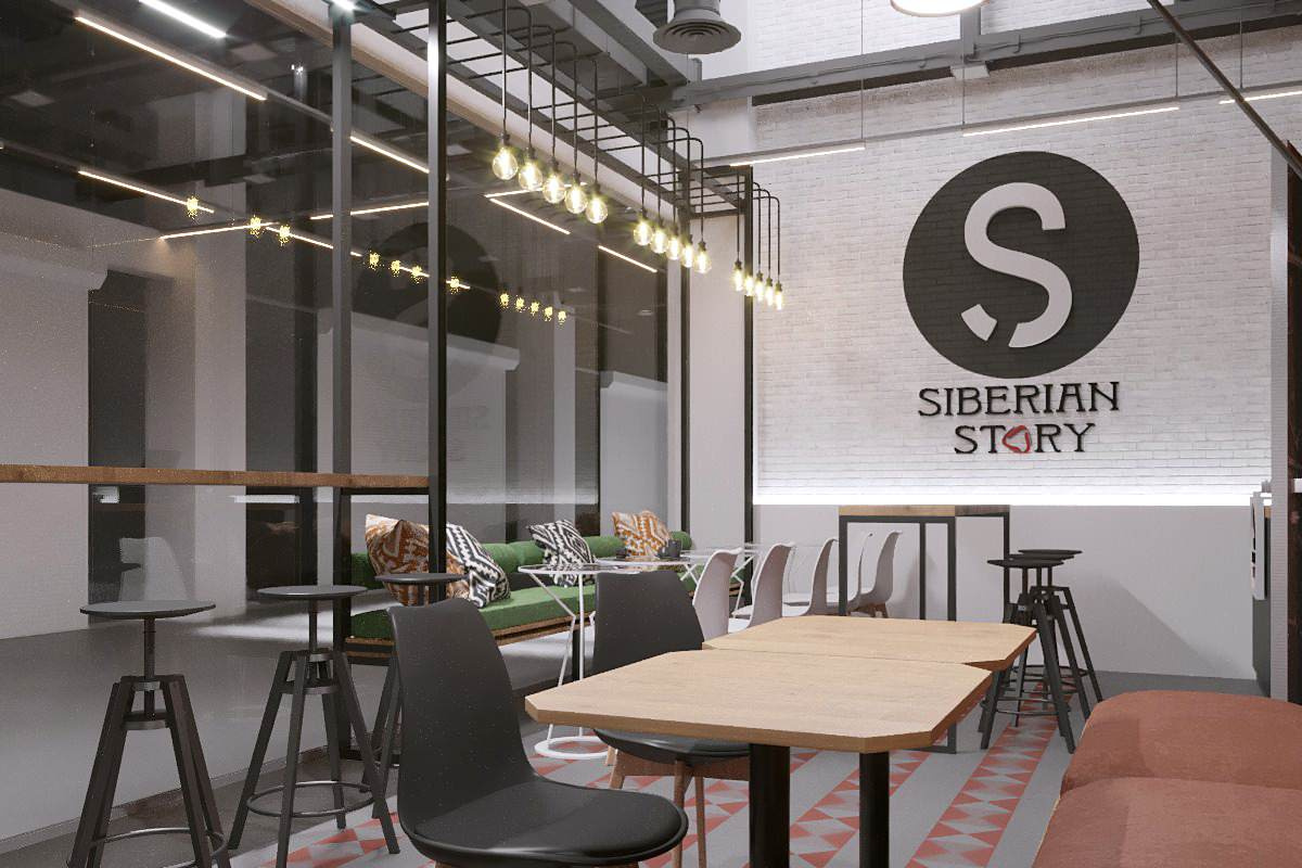 Дизайн кофейни "Siberian Story"