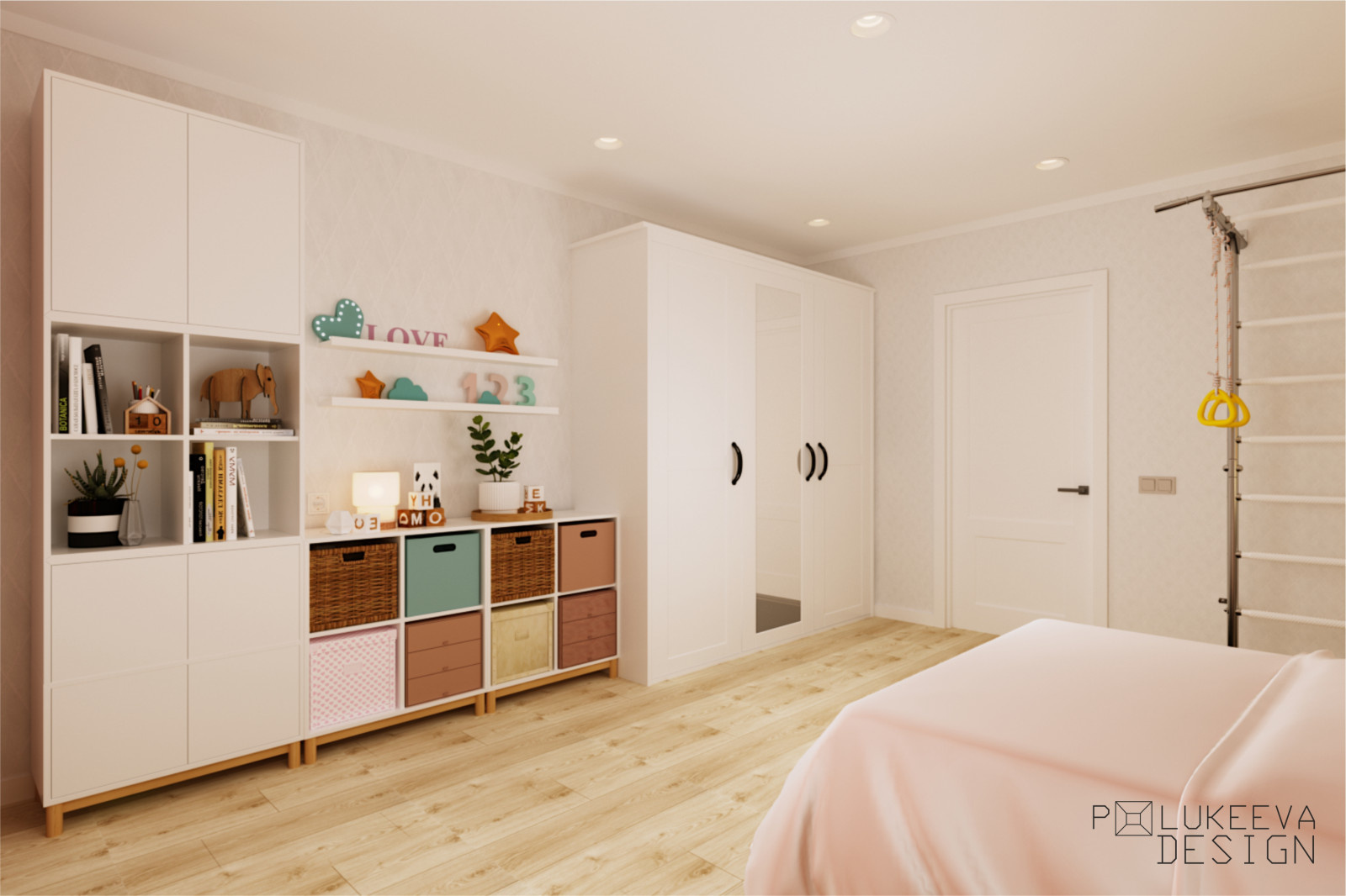 Детская комната 20 кв.м с рабочим местом на лоджии