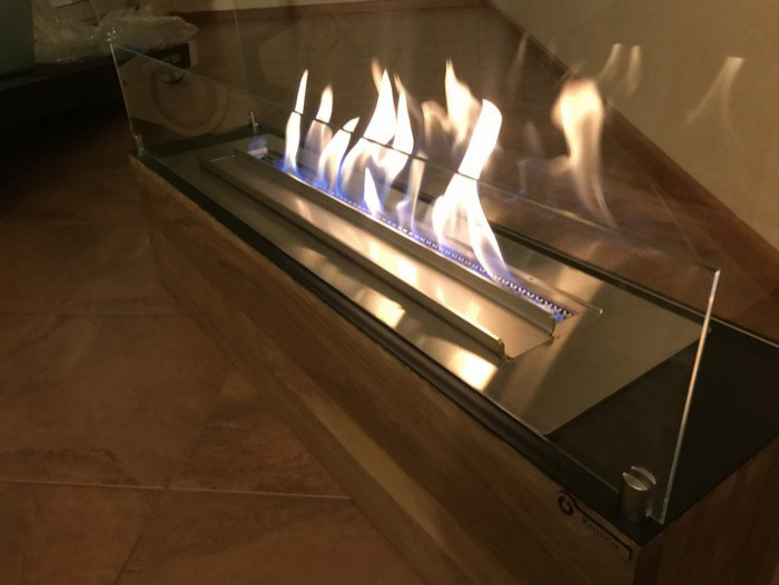 Выполненный проект напольного биокамина Oak