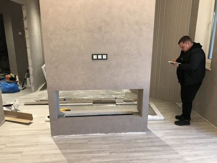 Сквозной биокамин 1600 мм «под ключ»