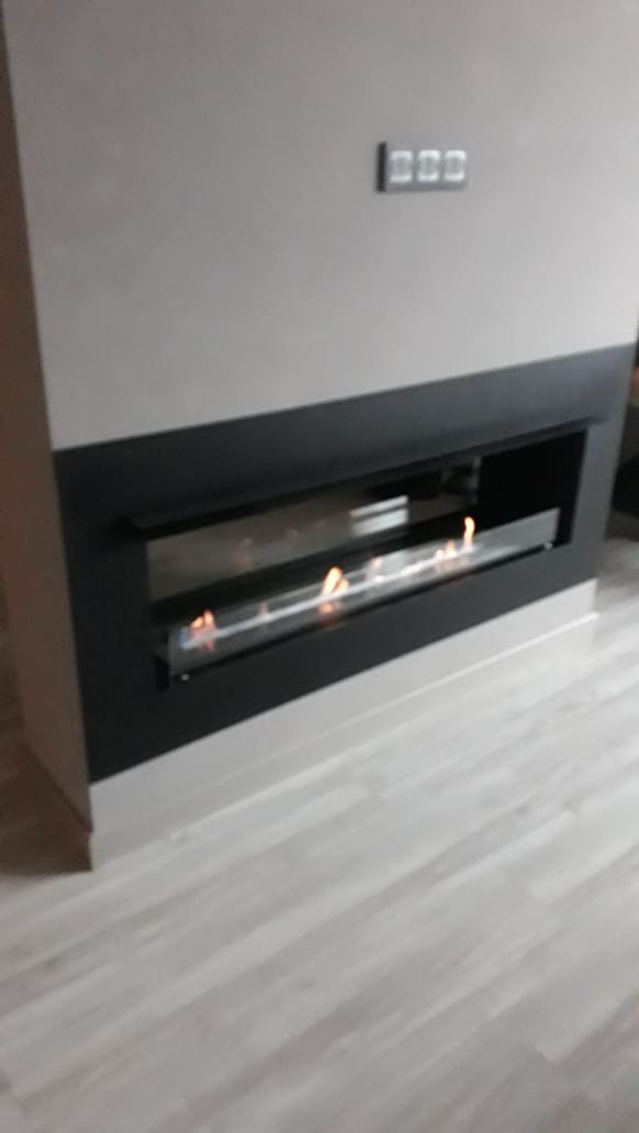 Сквозной биокамин 1600 мм «под ключ»