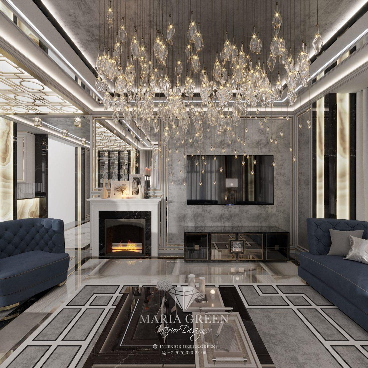 Art Deco House Design with Indoor Pool