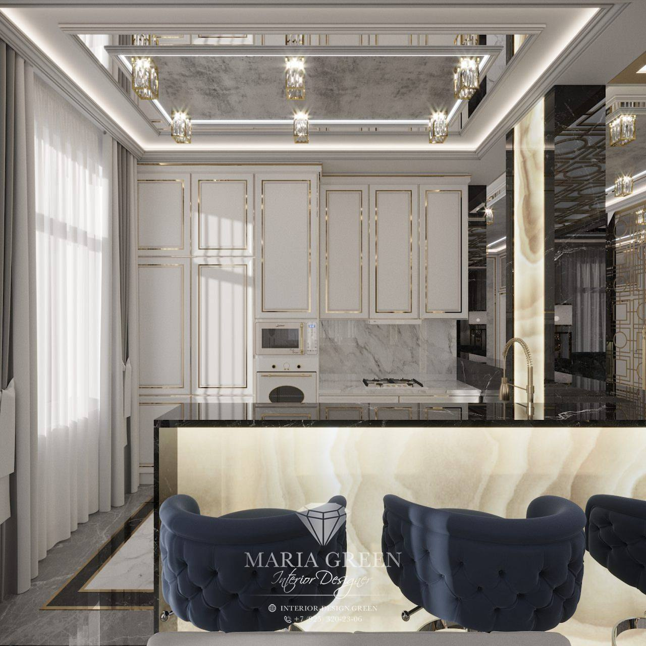 Art Deco House Design with Indoor Pool
