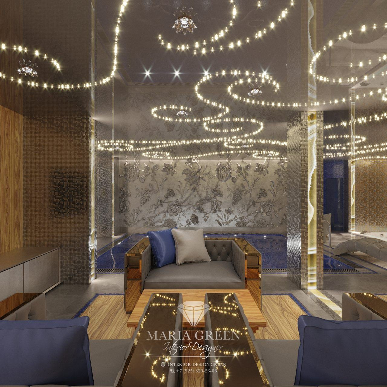 Art Deco House Design with Indoor Pool
