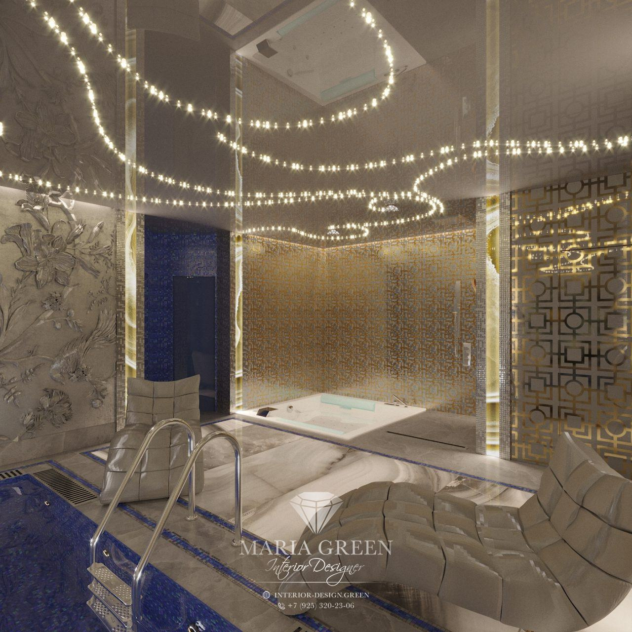 Art Deco House Design with Indoor Pool