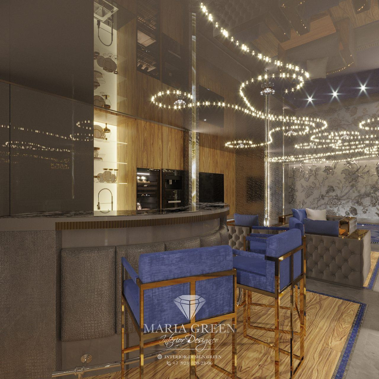 Art Deco House Design with Indoor Pool