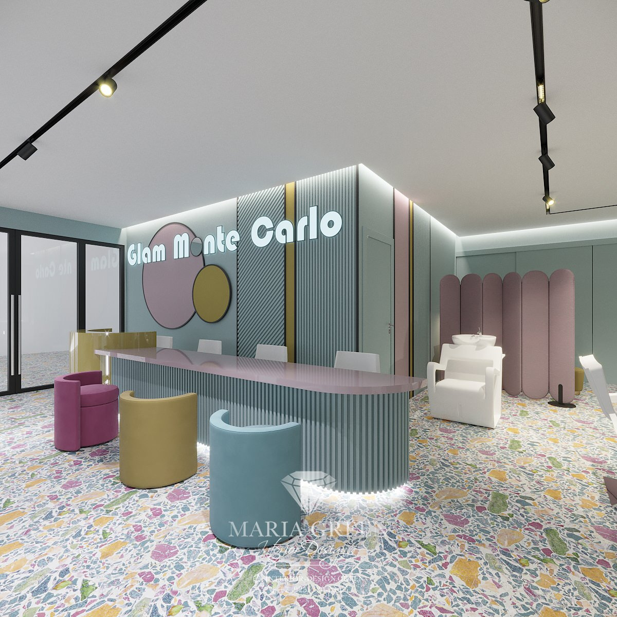 A stylish beauty salon in Milan