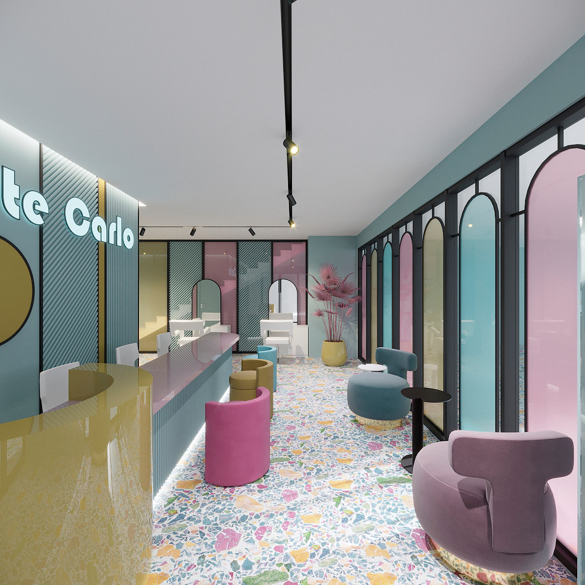 A stylish beauty salon in Milan