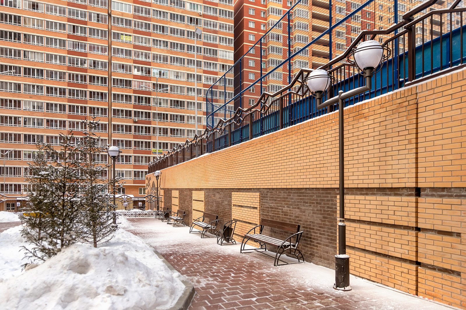 Дворовое благоустройство ЖК "Родные берега". Иркутск