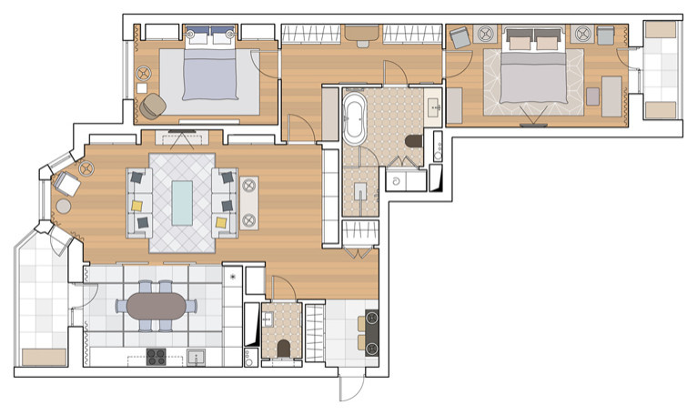 Современная классика в квартире 120м2