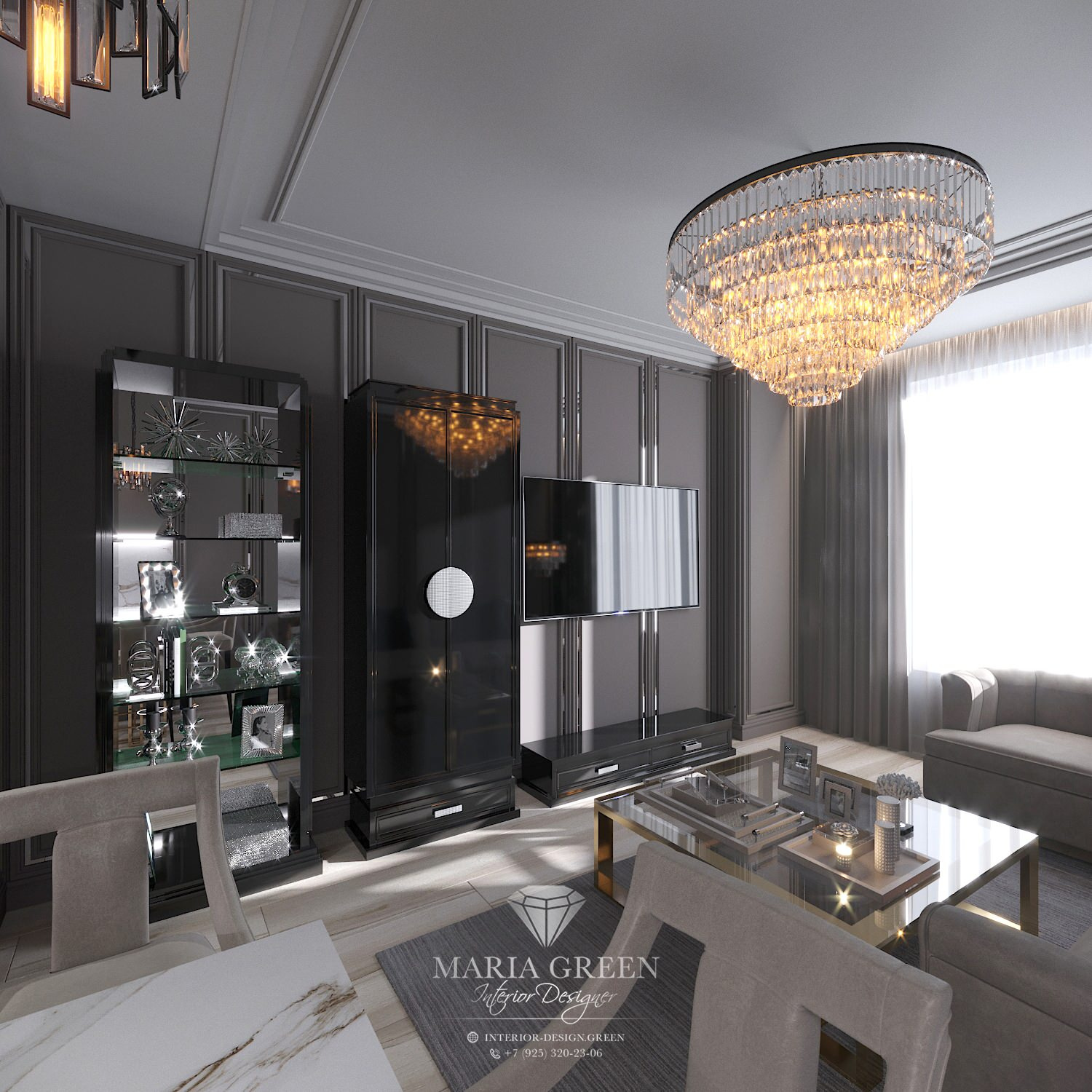 A sleek two-room apartment in Saint Petersburg