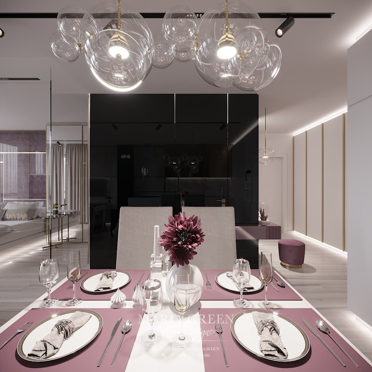 An apartment with electrochromic glass walls