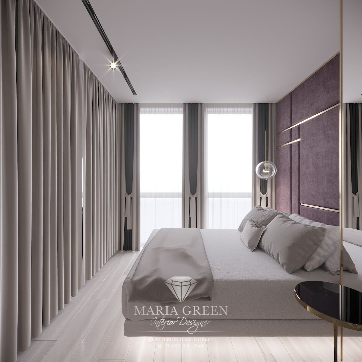 An apartment with electrochromic glass walls