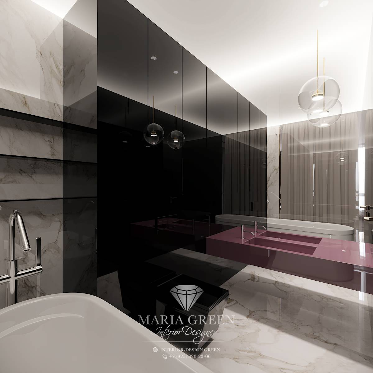An apartment with electrochromic glass walls