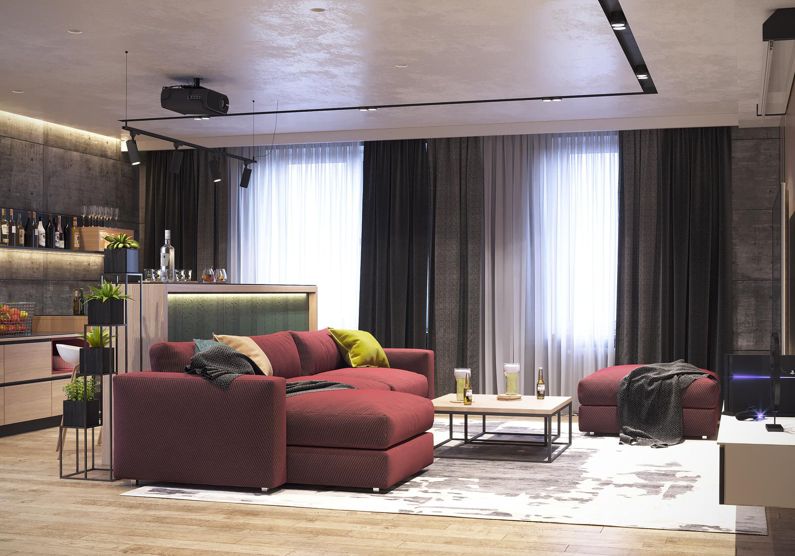 Дизайн квартиры в индустриальном стиле