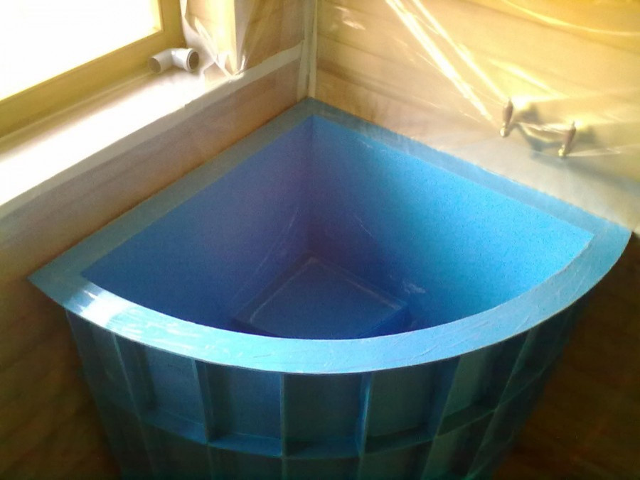КУПЕЛЬ ПОЛИПРОПИЛЕНОВАЯ УГЛОВАЯ