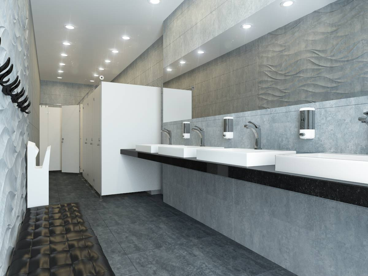 Интерьер туалета на горнолыжном курорте от Анны Шац