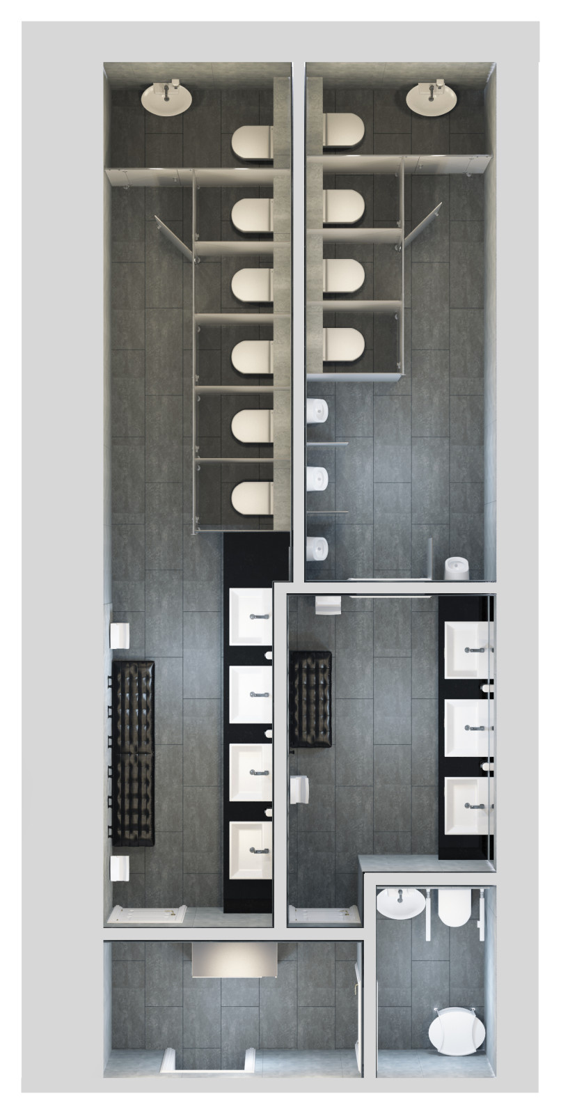 Интерьер туалета на горнолыжном курорте от Анны Шац