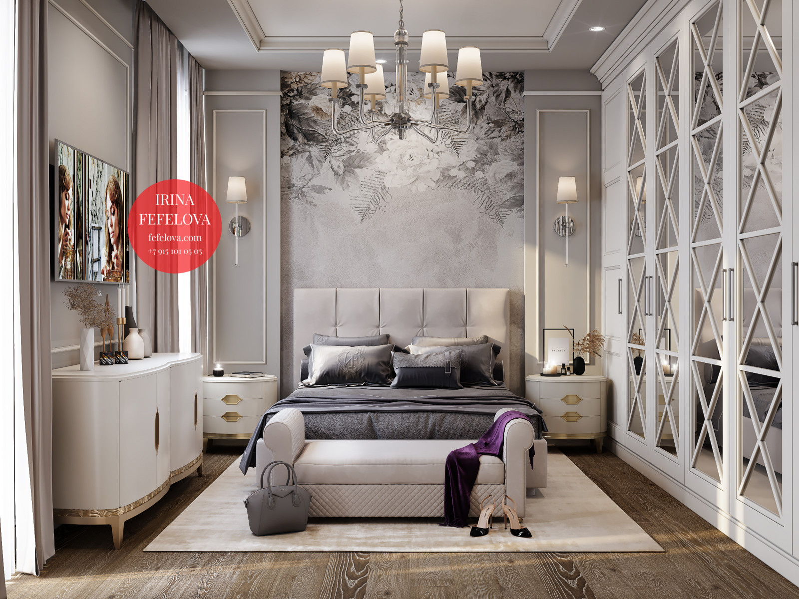 Спальная комната. Милан. Италия