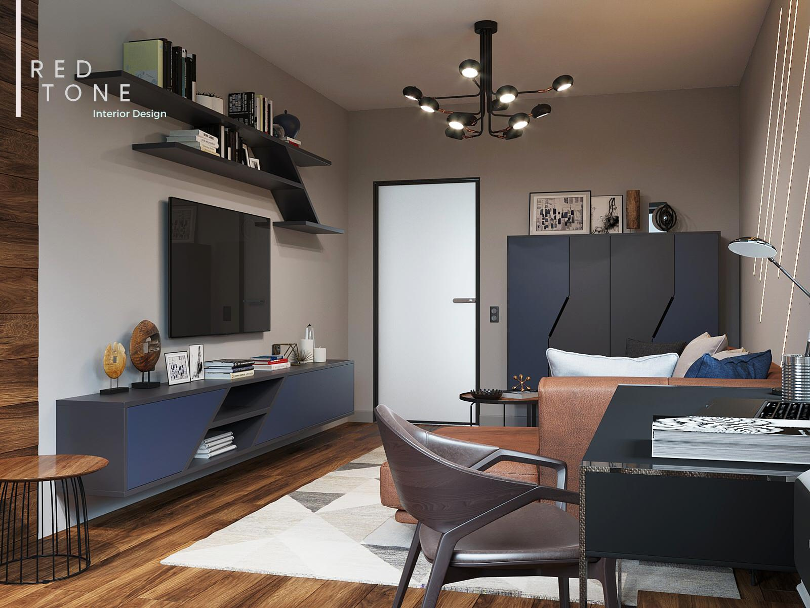 Мужской интерьер в ЖК "Лайф" Спб