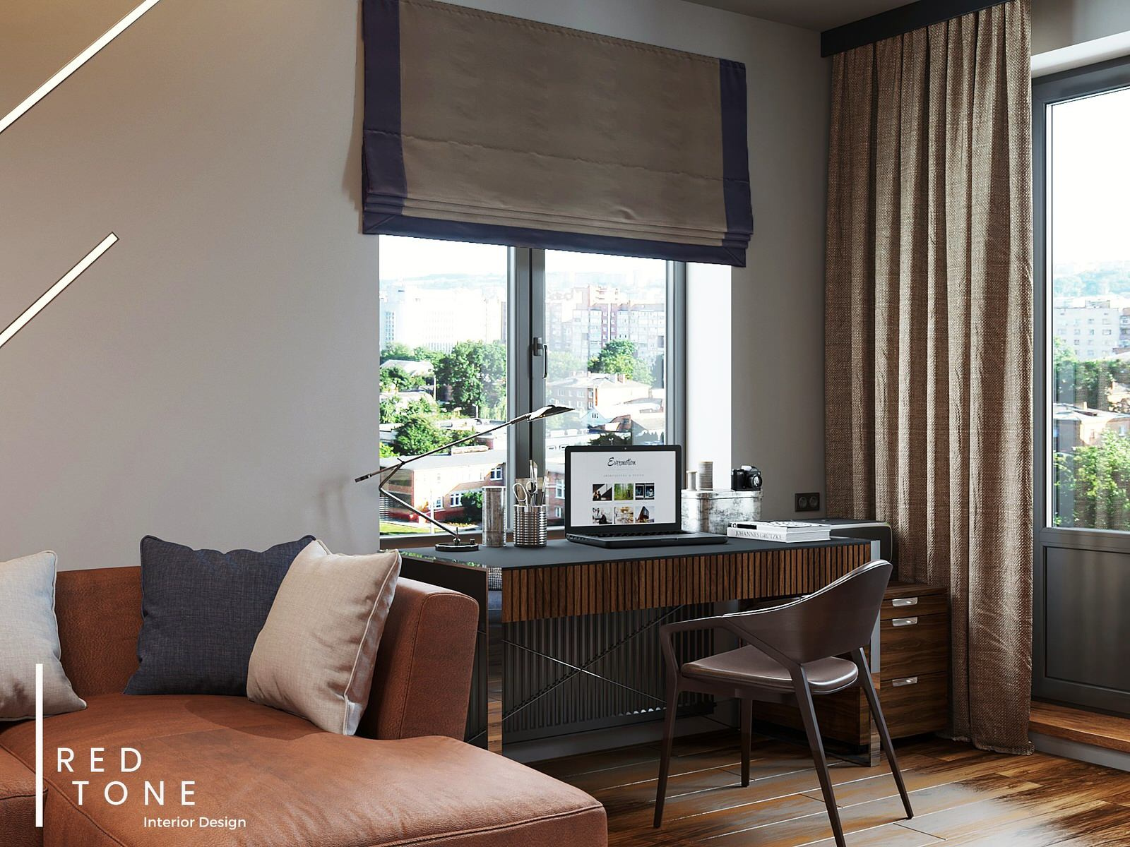 Мужской интерьер в ЖК "Лайф" Спб