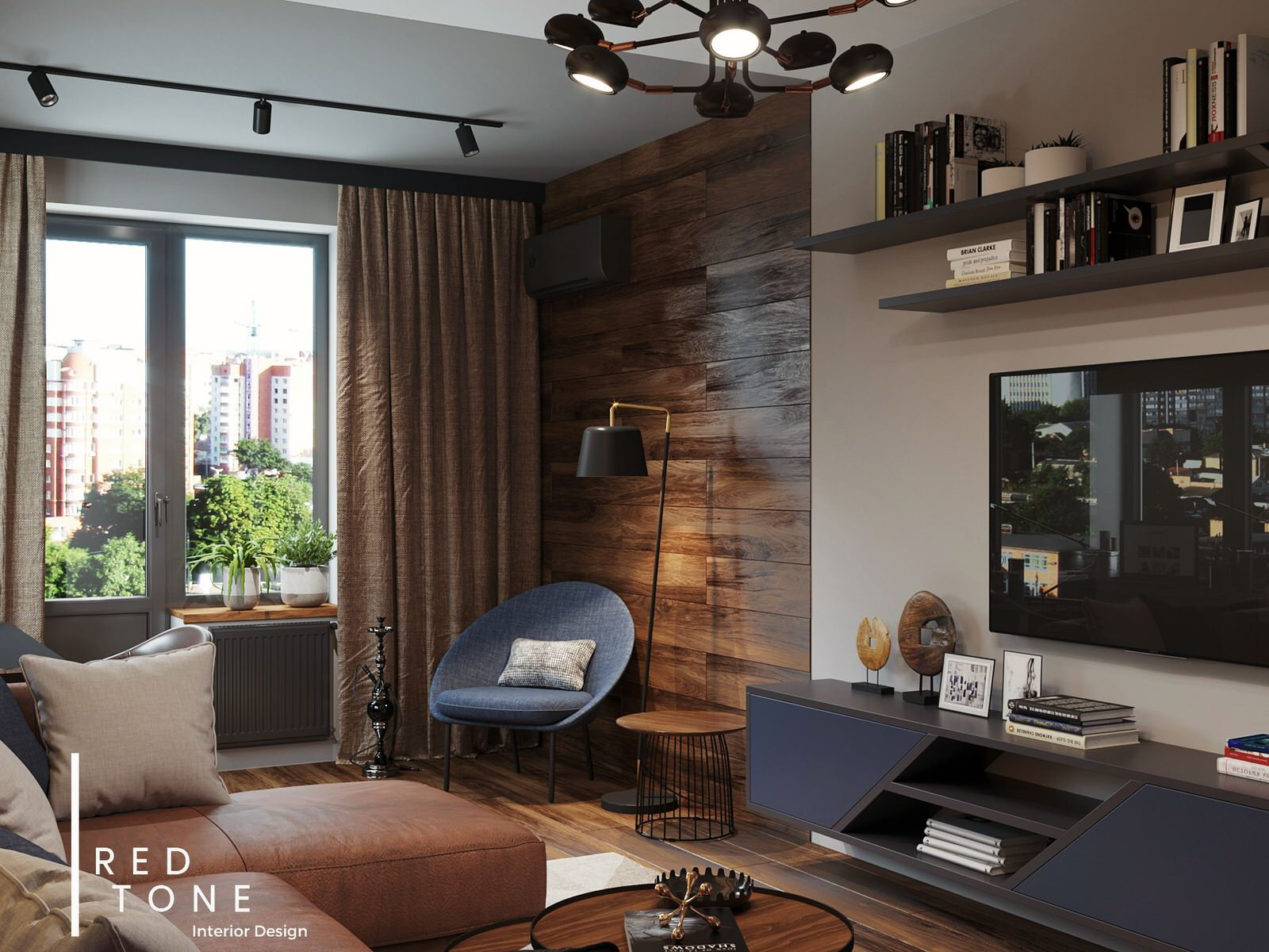 Мужской интерьер в ЖК "Лайф" Спб