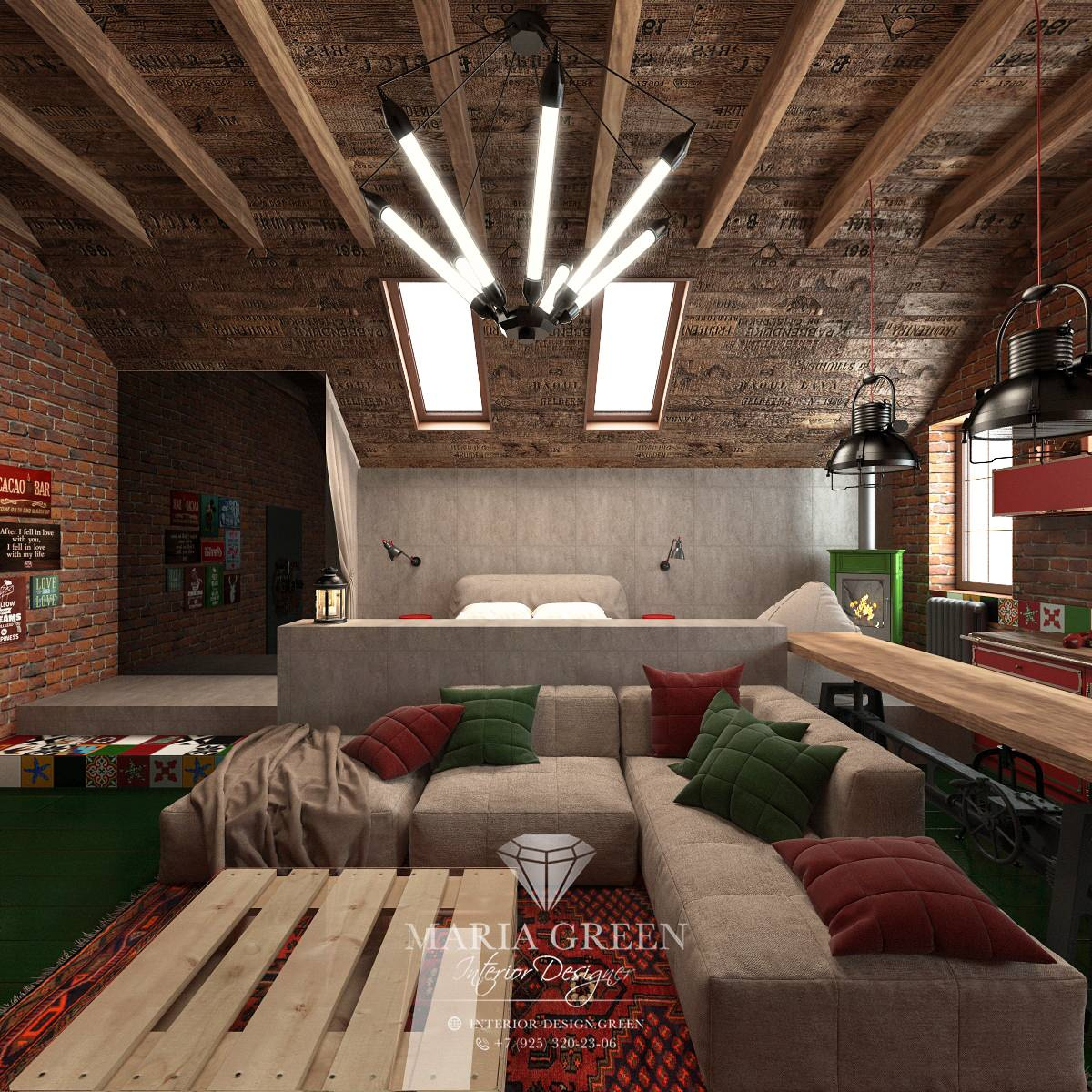 The Loft-style attic design