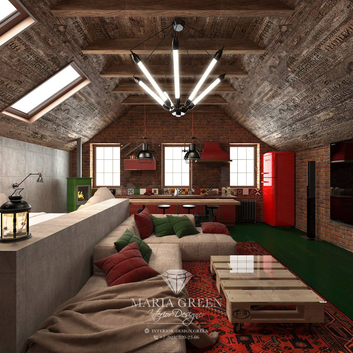 The Loft-style attic design