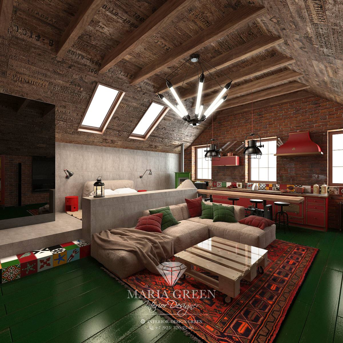 The Loft-style attic design