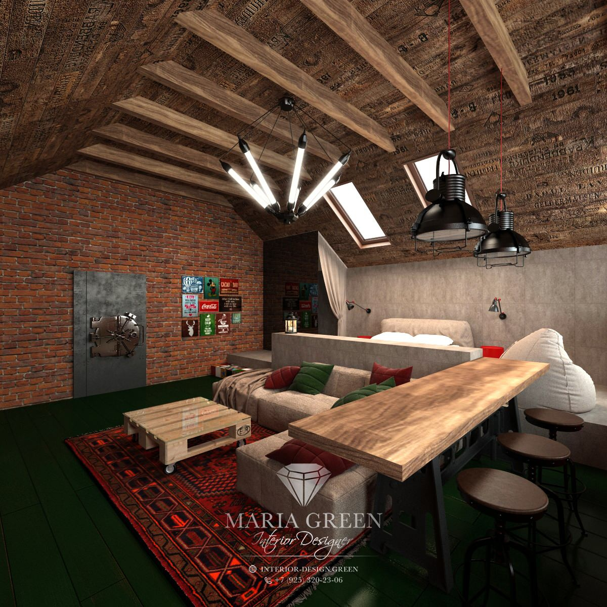The Loft-style attic design