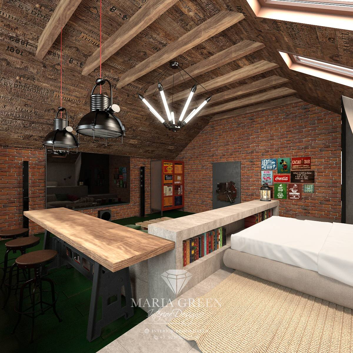 The Loft-style attic design
