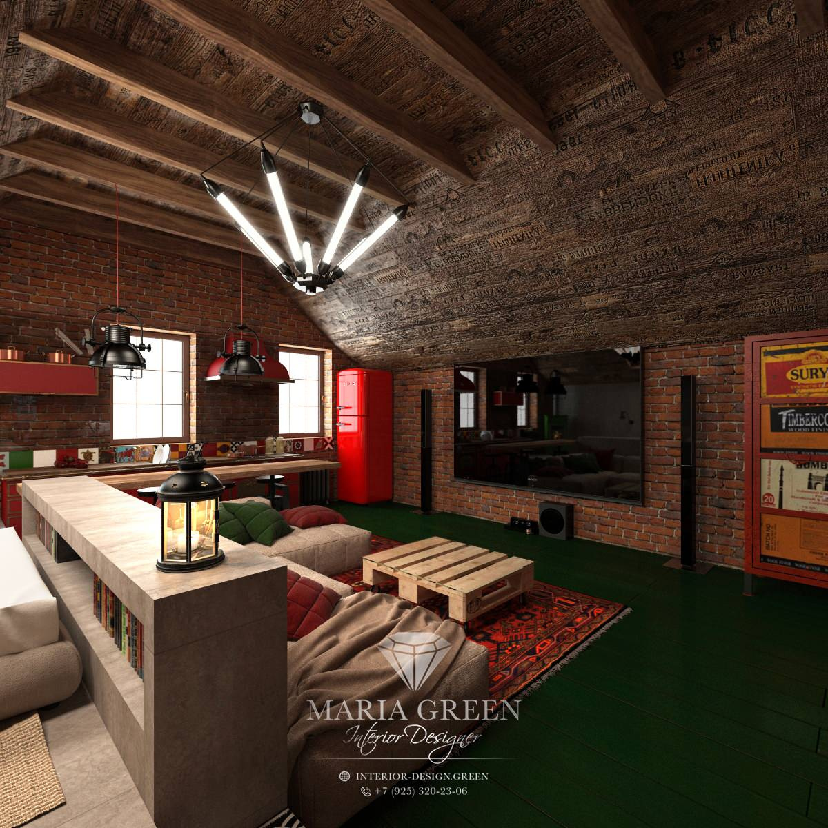 The Loft-style attic design