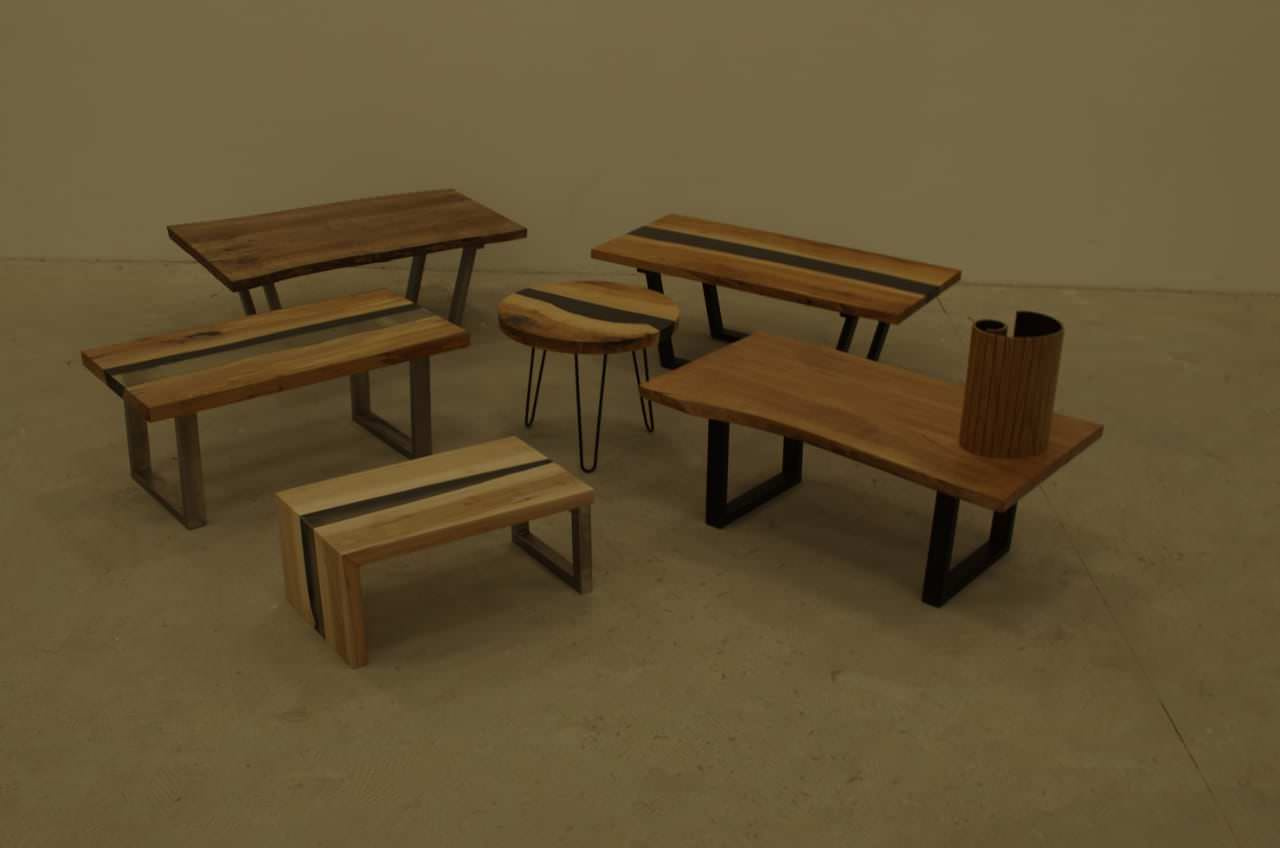 Мебель из слэбов и эпоксидной смолы.