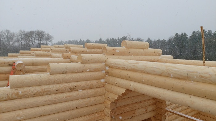 Проект дома из оцилиндрованных бревен №279