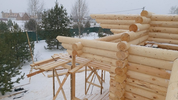 Проект дома из оцилиндрованных бревен №279