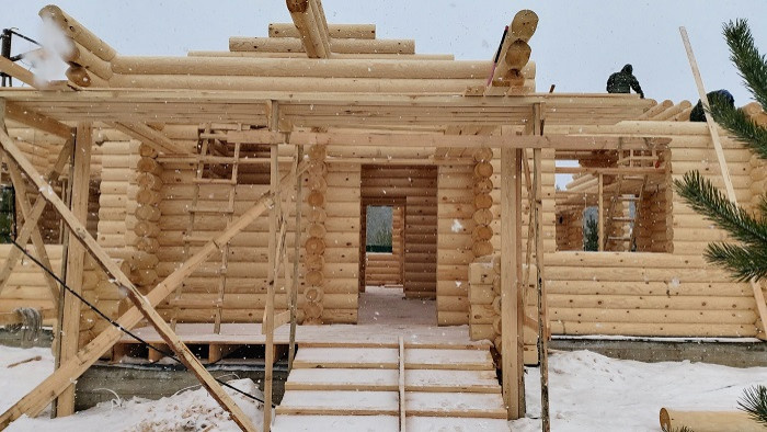 Проект дома из оцилиндрованных бревен №279