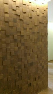 Обложка проекта: 3D панель из дуба в прихожей